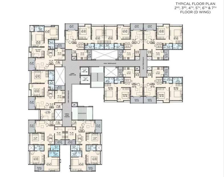  nivasa ananya phase i D Wing Cluster Plan From 2nd To 7th Floor