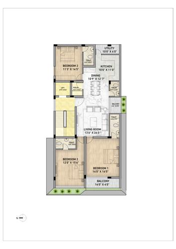  anantha-eden Anantha Eden Cluster Plan from 1st to 5th Floor