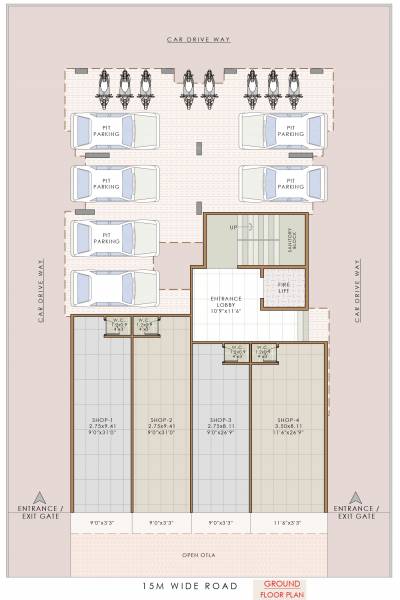  shiv-ganesh Shiv Ganesh Cluster Plan for ground Floor