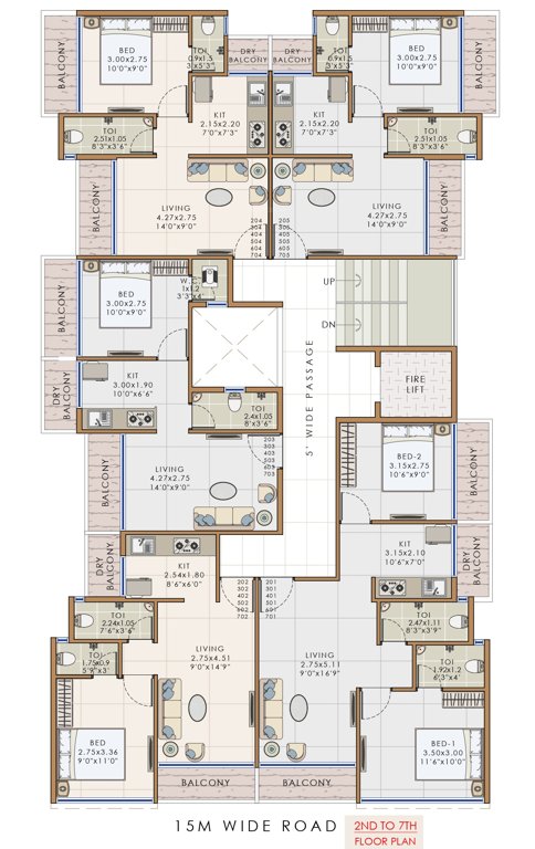  shiv ganesh Shiv Ganesh Cluster Plan from 2nd to 7th Floor