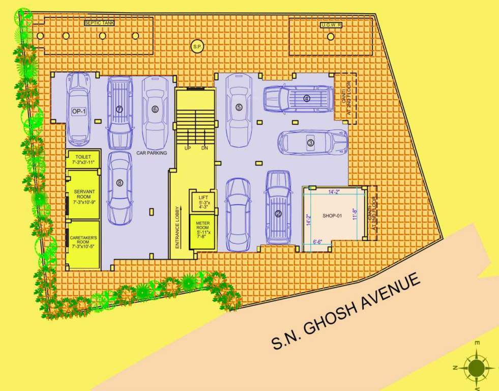  pearl residency Pearl Residency Cluster Plan for ground Floor
