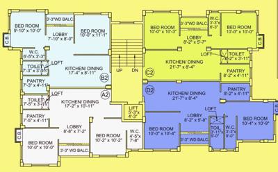  pearl-residency Pearl Residency Cluster Plan from 2nd to 4th Floor