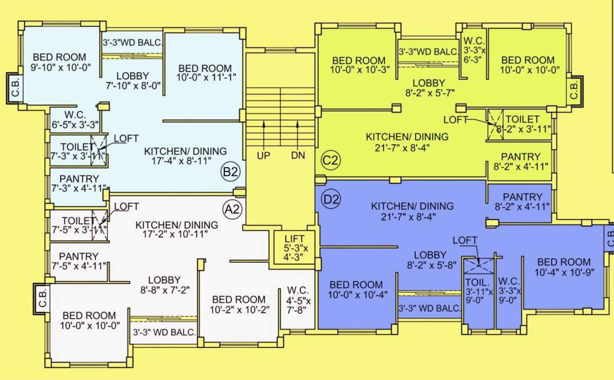  pearl residency Pearl Residency Cluster Plan from 2nd to 4th Floor