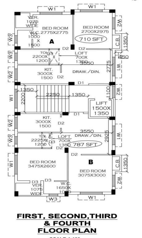  basundhara Basundhara Cluster Plan from 1st to 3rd Floor