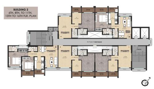  shree-nandkumar-mahadev-ashirwad Building No 2 Cluster Plan for 6th Floor