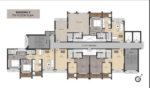  shree-nandkumar-mahadev-ashirwad Building No 2 Cluster Plan for 7th Floor