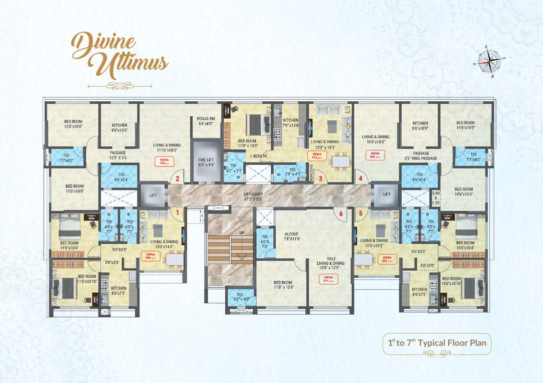  divine ultimus Divine Ultimus Cluster Plan from 1st to 7th Floor