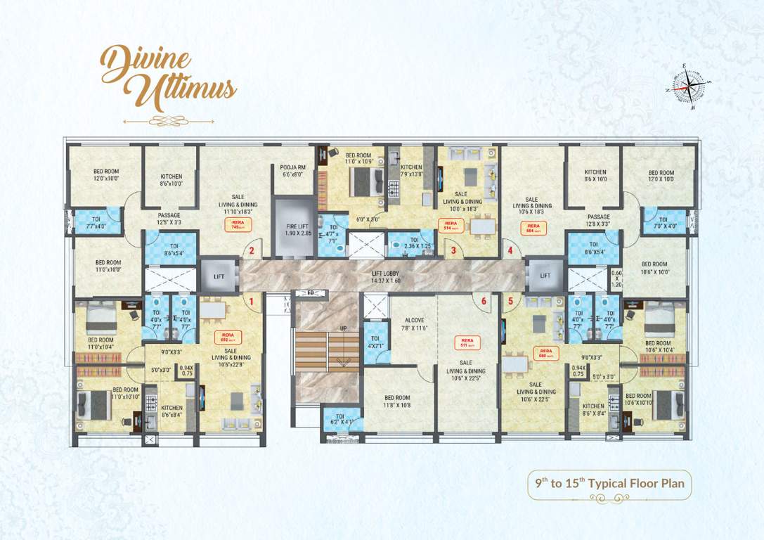  divine ultimus Divine Ultimus Cluster Plan from 9th to 15th Floor