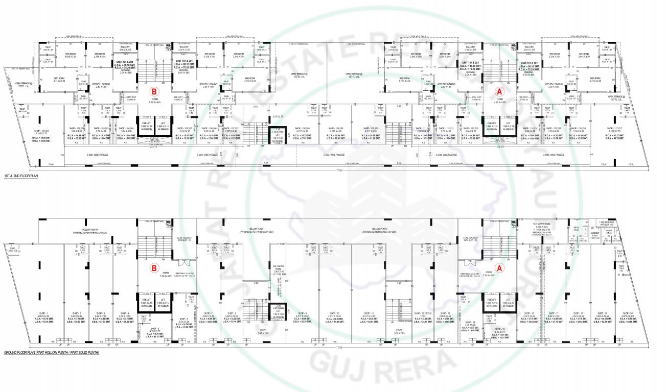  gracia Block A And B Cluster Plan from ground to 2nd Floor