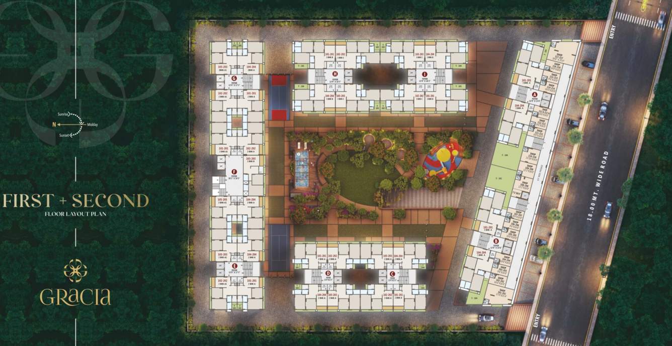  gracia Block A To I Cluster Plan From 1st To 2nd Floor