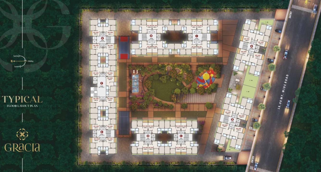  gracia Block A To I Typical Cluster Plan