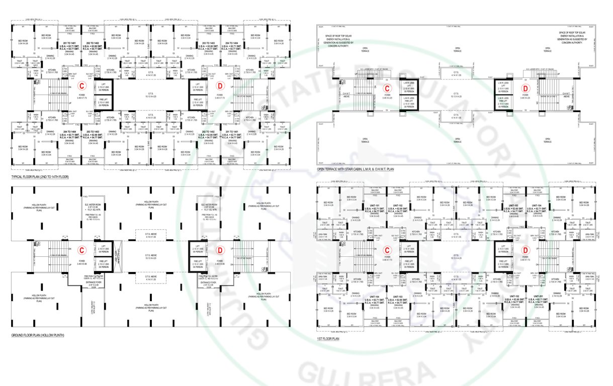 gracia Block C And D Cluster Plan from ground to 14th Floor