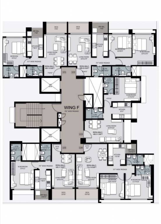  park F Wing Cluster Plan