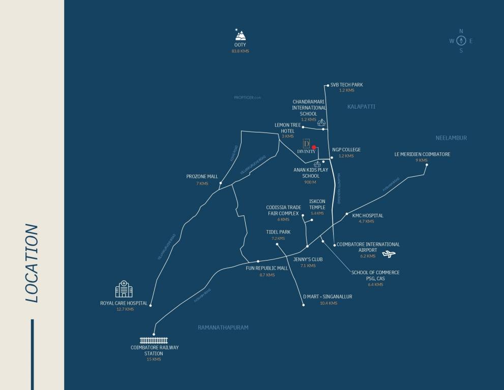 divinity Location Plan