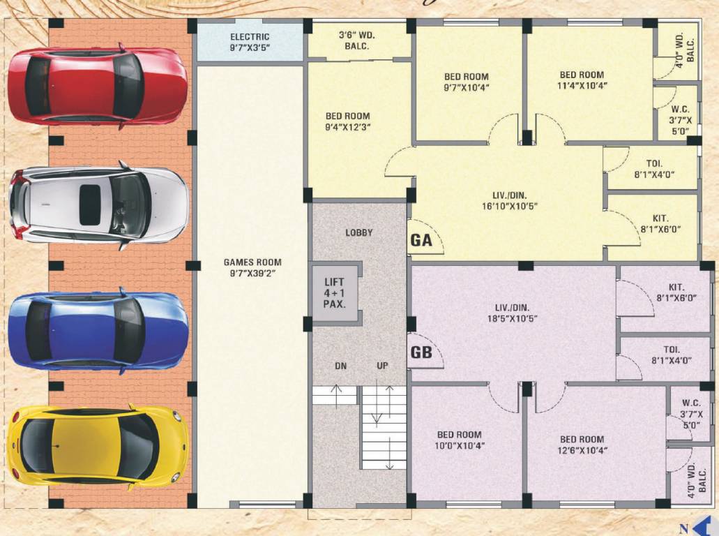  aakhay Block E Cluster Plan For Ground Floor