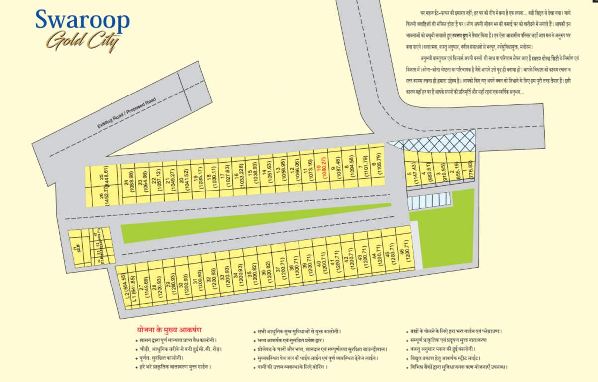  swaroop gold city Layout Plan