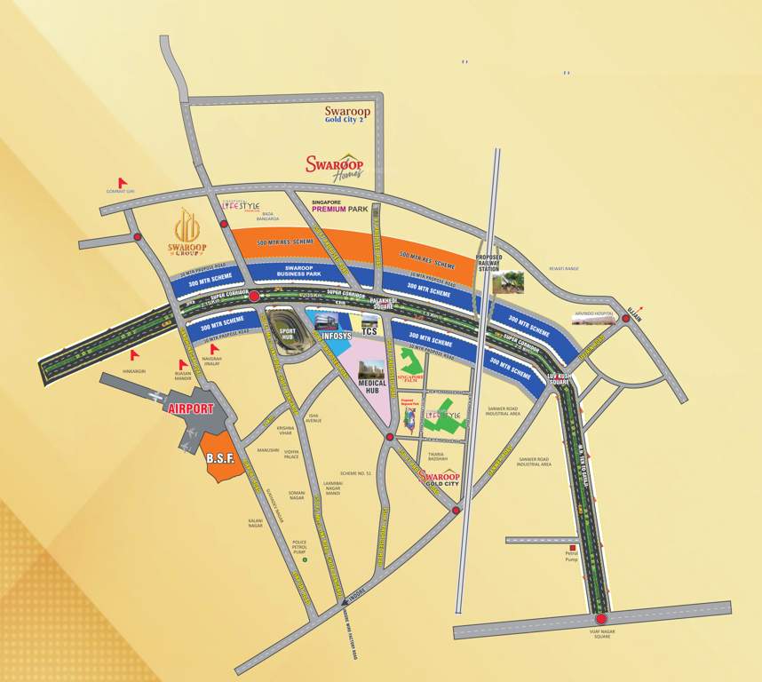  swaroop gold city Location Plan