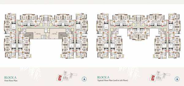 Block A Cluster Plan from 1st to 7th Floor garden Block A Cluster Plan from 1st to 7th Floor