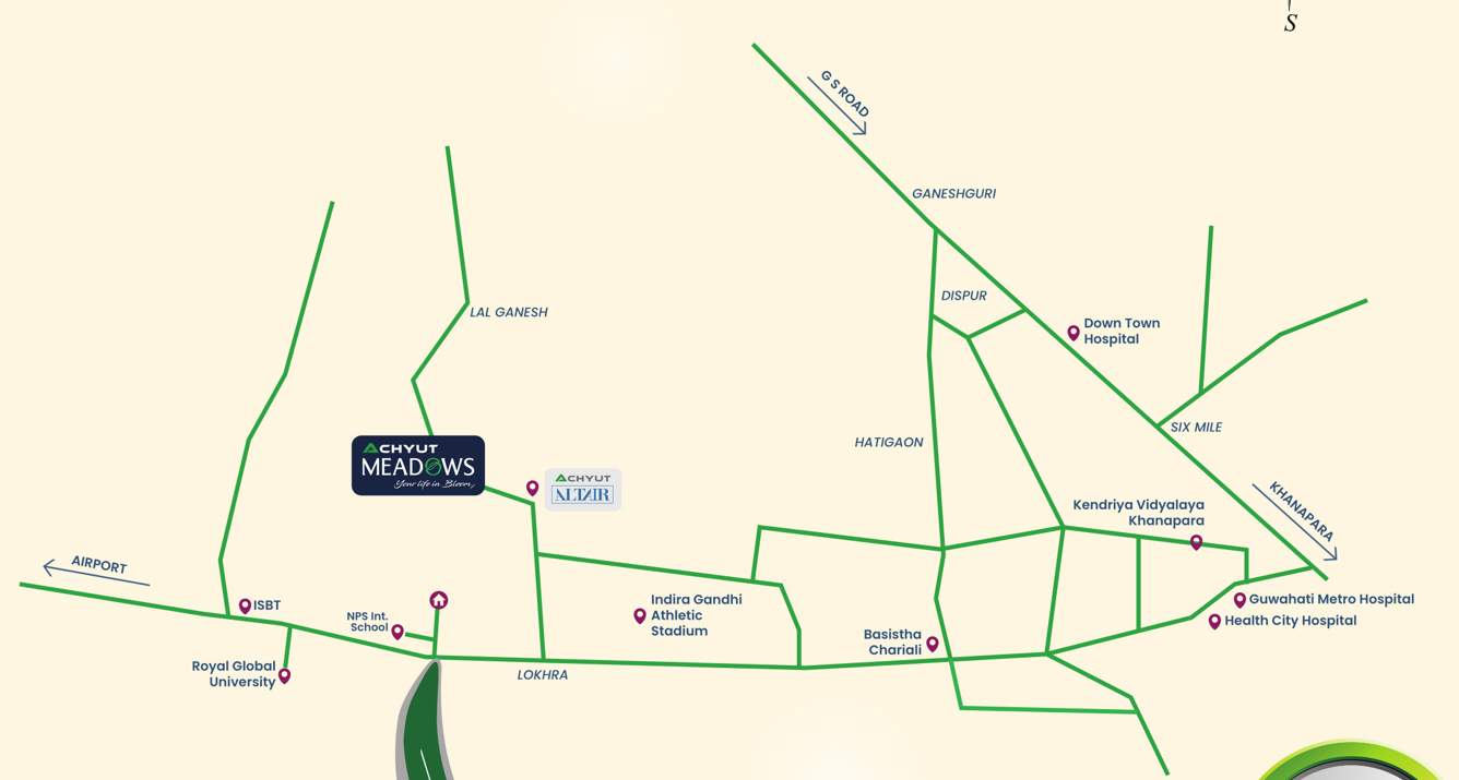  achyut meadows Location Plan
