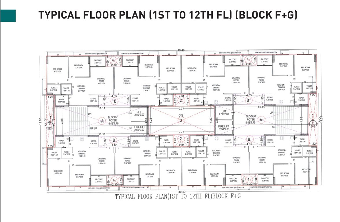  opera melody Block G Cluster Plan from 1st to 12th Floor