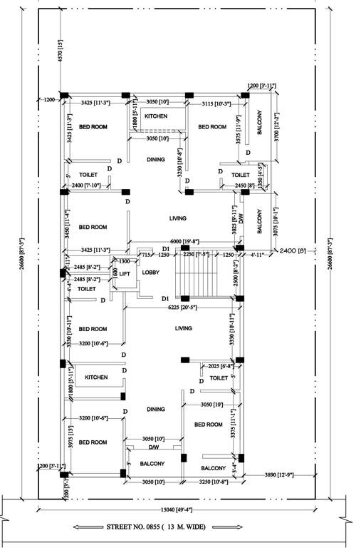  pratikhit cooperative housing society Pratikhit Cooperative Housing Society Cluster Plan For Typical Floor Plan