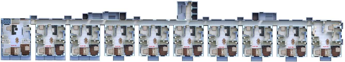 court Urbanyx Court Cluster Plan For 3rd Floor