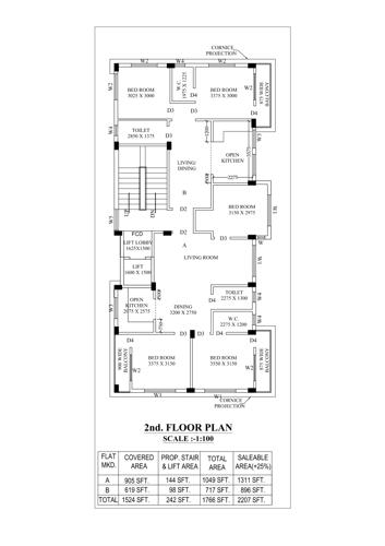  tirupati-niwas Tirupati Niwas Cluster Plan for 2nd Floor