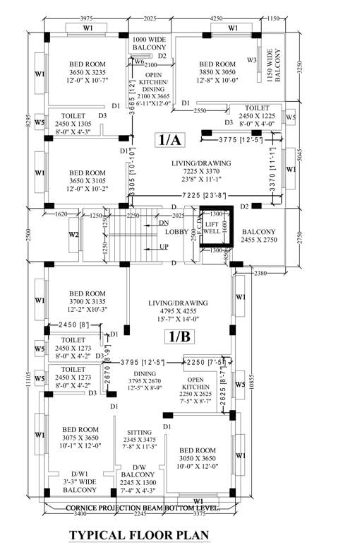  hrishi vihar co operative housing society Hrishi Vihar Co operative Housing Society Cluster Plan from 1st to 4th Floor