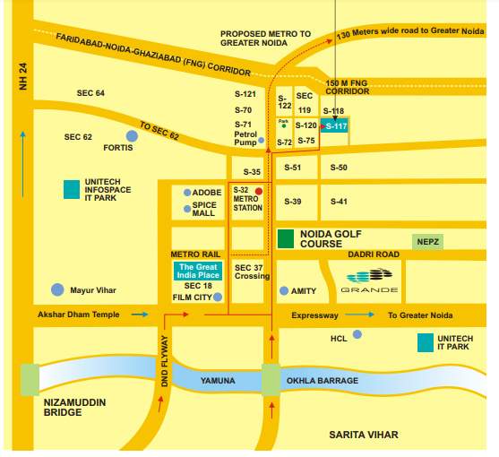  unitech unihomes Location Plan