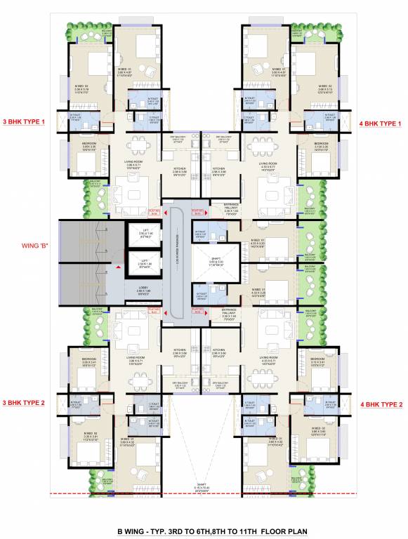  avlon Daksh Avlon Cluster Plan from 3rd to 11th Floor