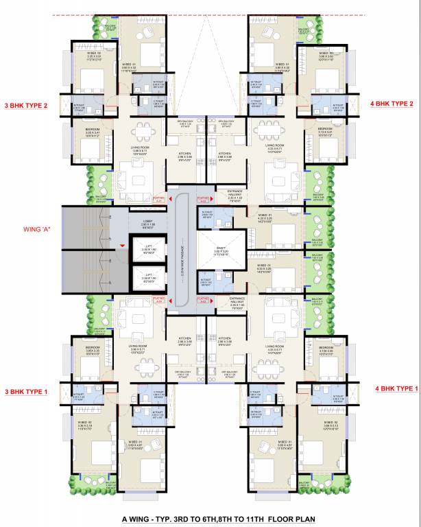  avlon Daksh Avlon Cluster Plan from 3rd to 11th Floor