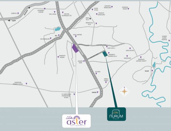  sanidhya-aurum-villa-phase-1 Location Plan