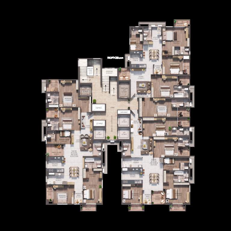  9 emporio Block A To C Cluster Plan for Typical Floor