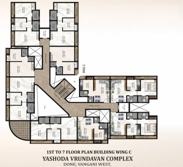  yashoda-vrundavan-complex-c-wing Building No 1 Wing C Cluster Plan