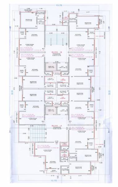  sai-siddhi Block A And B Cluster Plan for 1st Floor