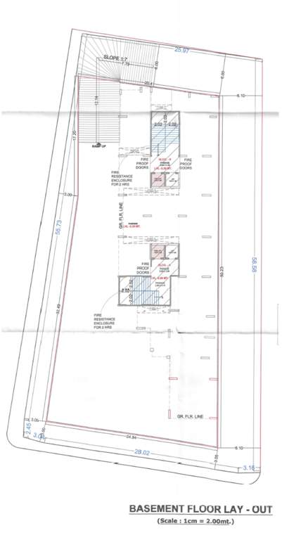  sai siddhi Block A And B Cluster Plan for Basement Floor