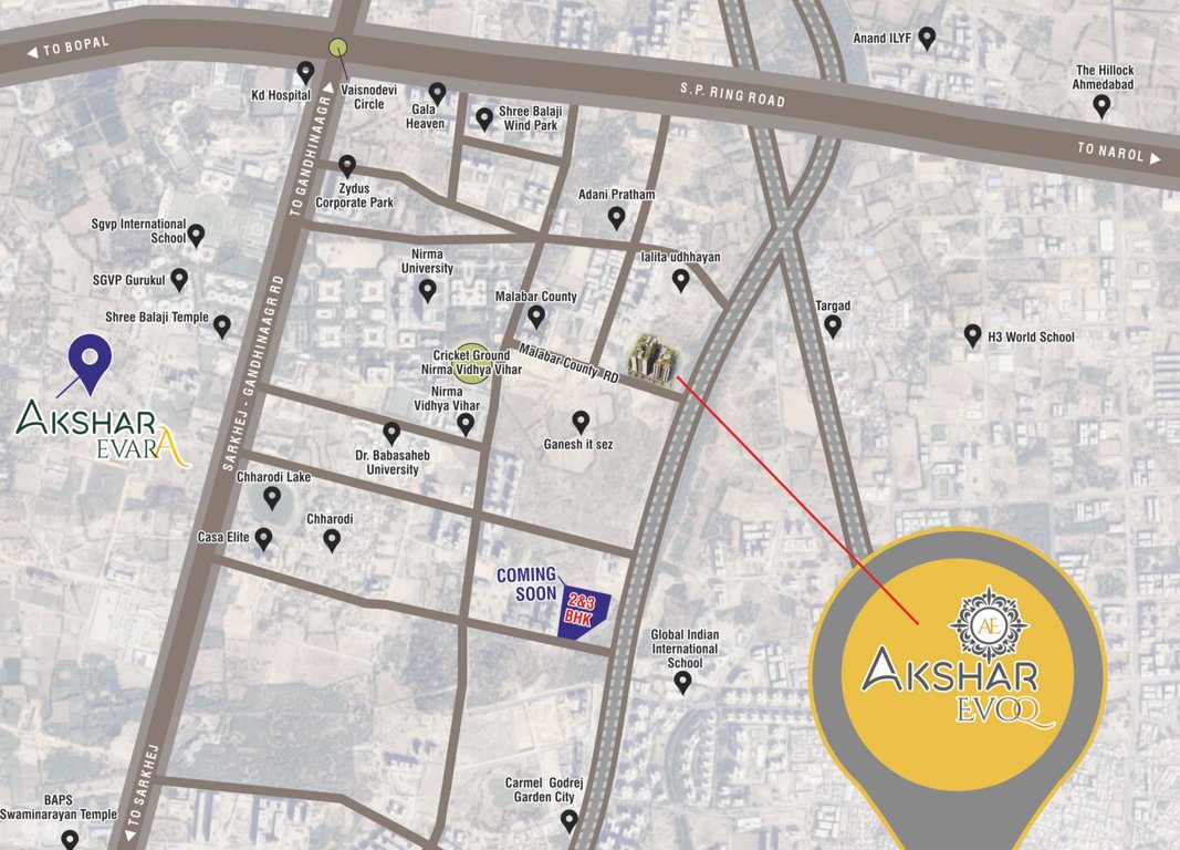  akshar evoq Location Plan