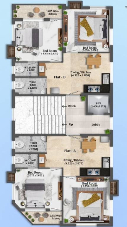  mist Mist Cluster Plan From 1st To 3rd Floor