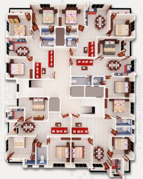  niketan-enclave Niketan Enclave Cluster Plan For Typical 3D Floor Plan