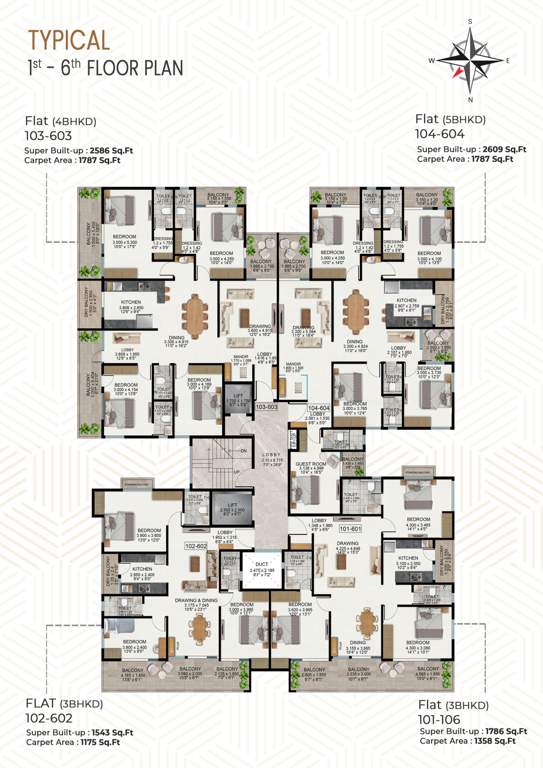  orchid gokul apartment Orchid Gokul Apartment Cluster Plan