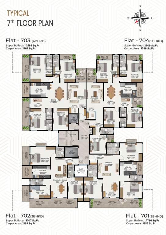  orchid gokul apartment Orchid Gokul Apartment Cluster Plan