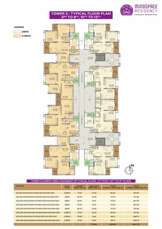  mindspace residency phase 1 Tower 3 Cluster Plan