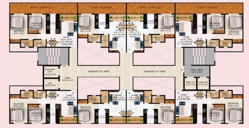  avenue Siyara Avenue A And C Cluster Plan For Typical Floor Plan