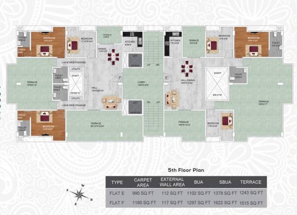  syndicate-palace-ii Syndicate Palace Cluster Plan for 5th Floor