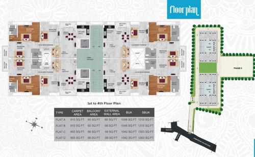  syndicate-palace-ii Syndicate Palace Cluster Plan from 1st to 4th Floor