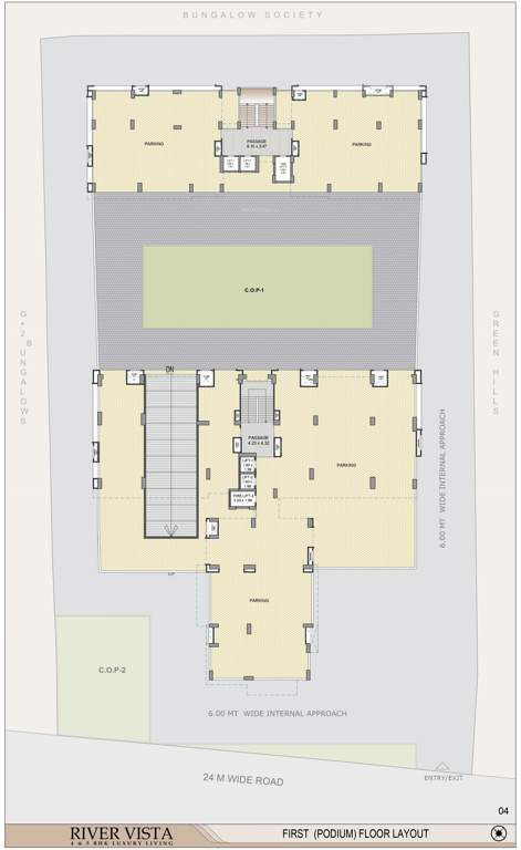 river vista Block A And Block B Cluster Plan for 1st Floor