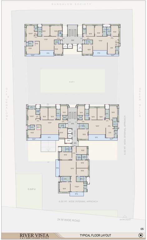 river vista Block A And Block B Cluster Plan from 1st to 11th Floor