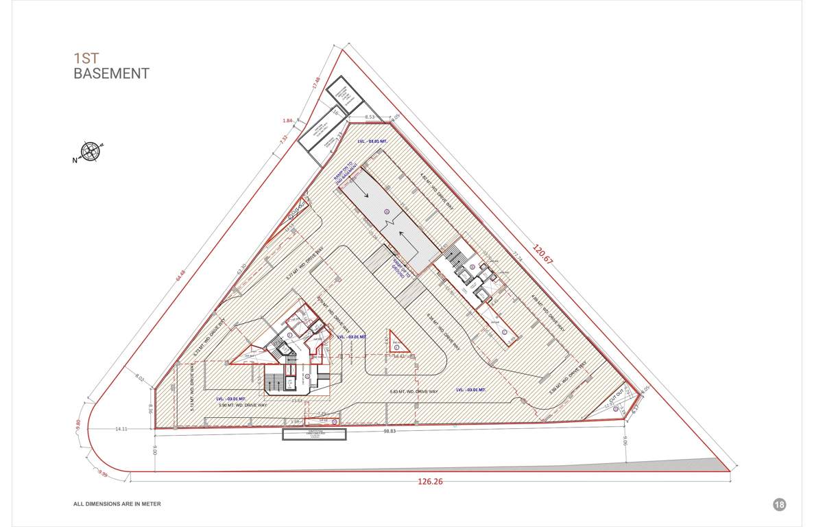 vijay signature Block A  And Block B Basement 1st Cluster Plan