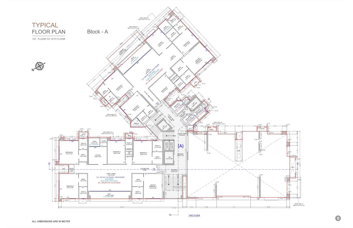 vijay signature Block A Cluster Plan from 1st to 14th Floor