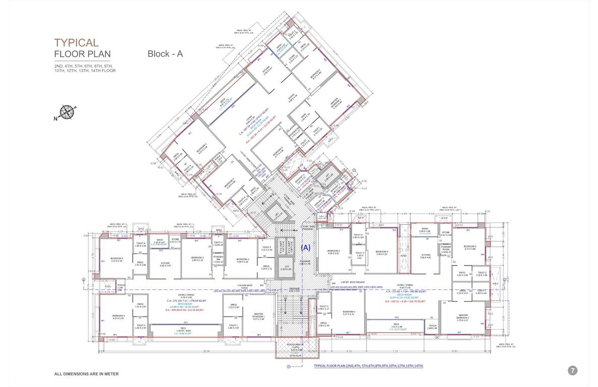  vijay signature Block A Cluster Plan from 2nd to 14th Floor